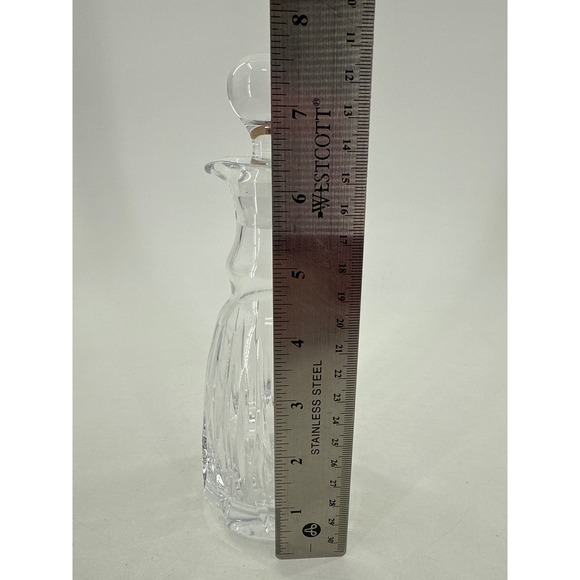 Crystal Glass Decanter Carafe  Stopper Vintage Cut Glass Barware Elegant Serving - Picture 2 of 5